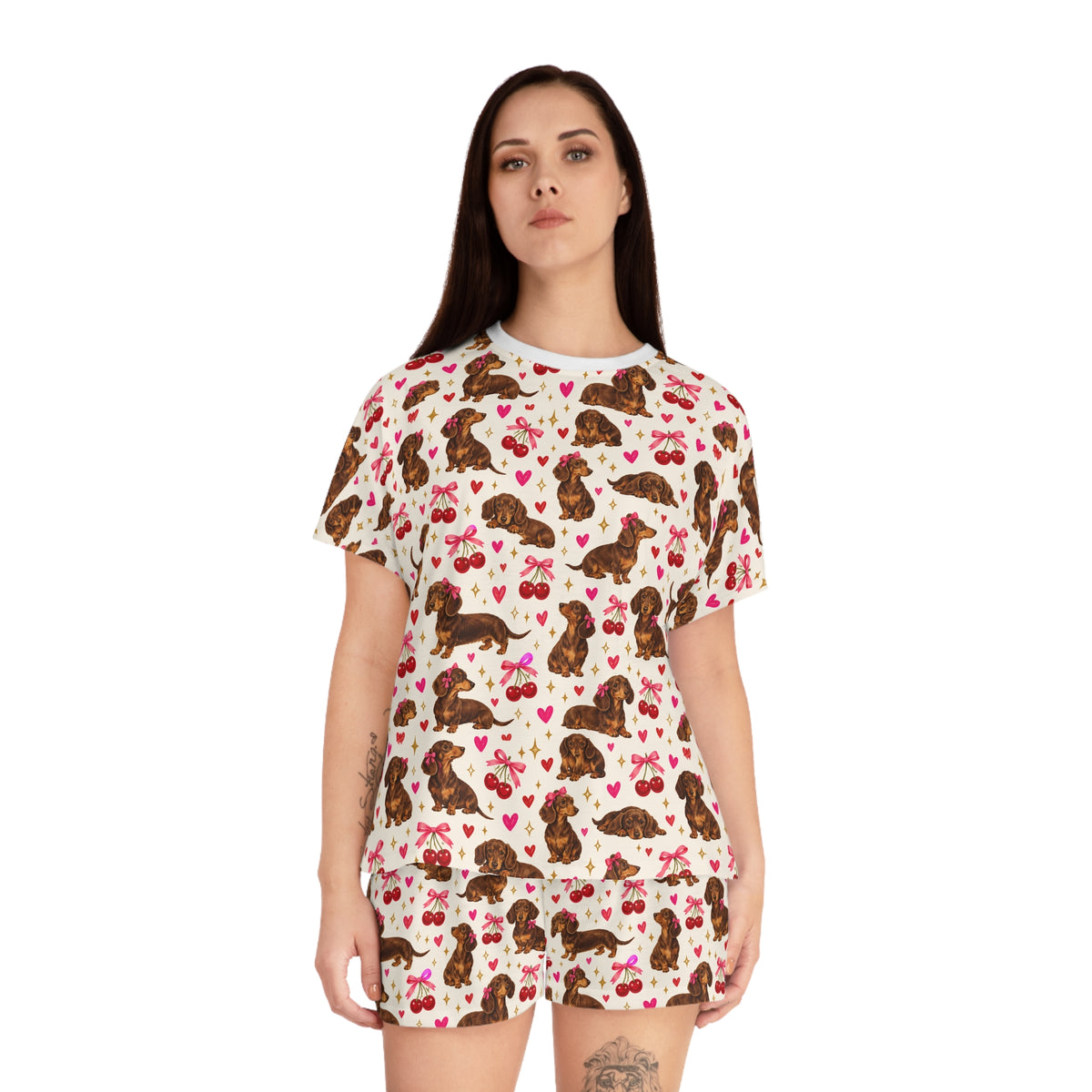 Cherry Doxie Pajama Set
