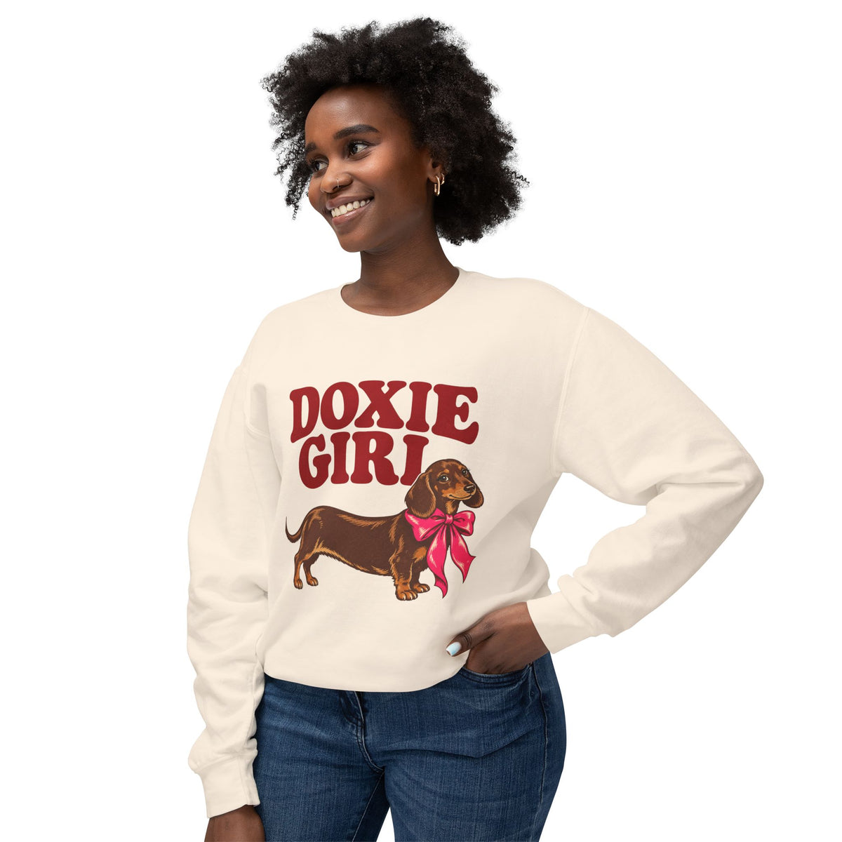 Doxie Girl Retro Crewneck Sweatshirt