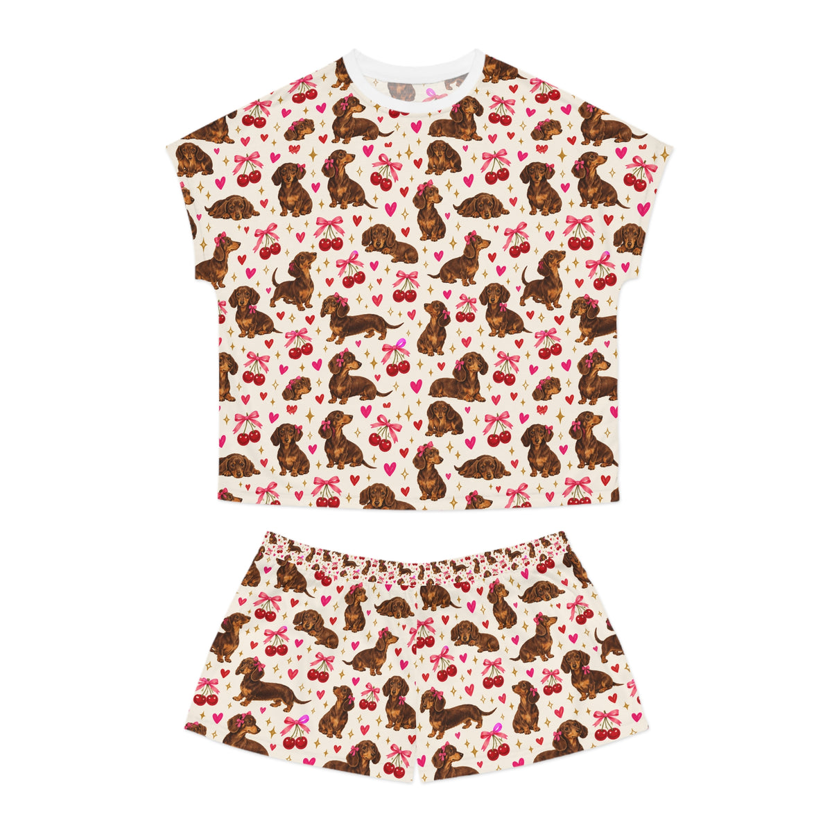 Cherry Doxie Pajama Set