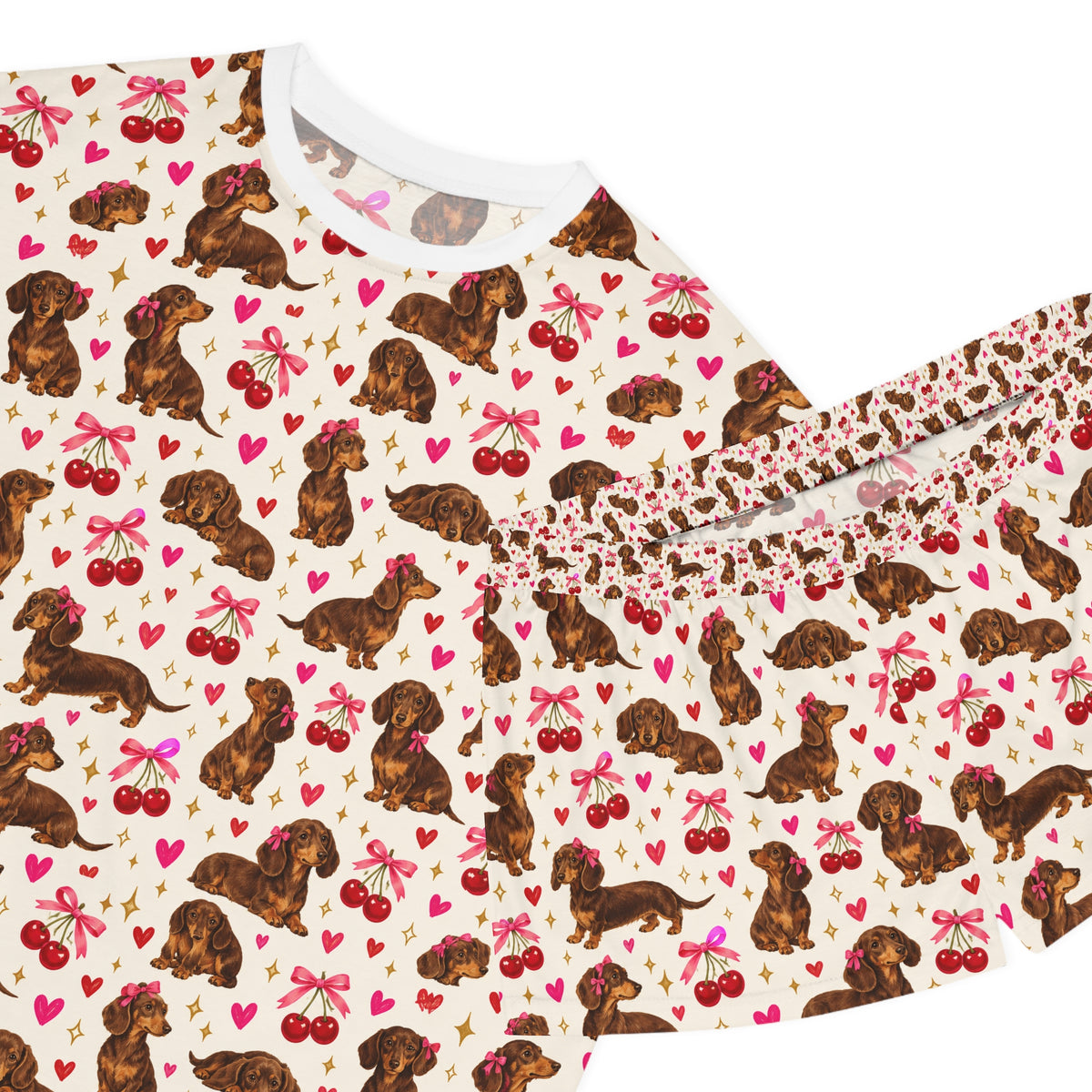 Cherry Doxie Pajama Set
