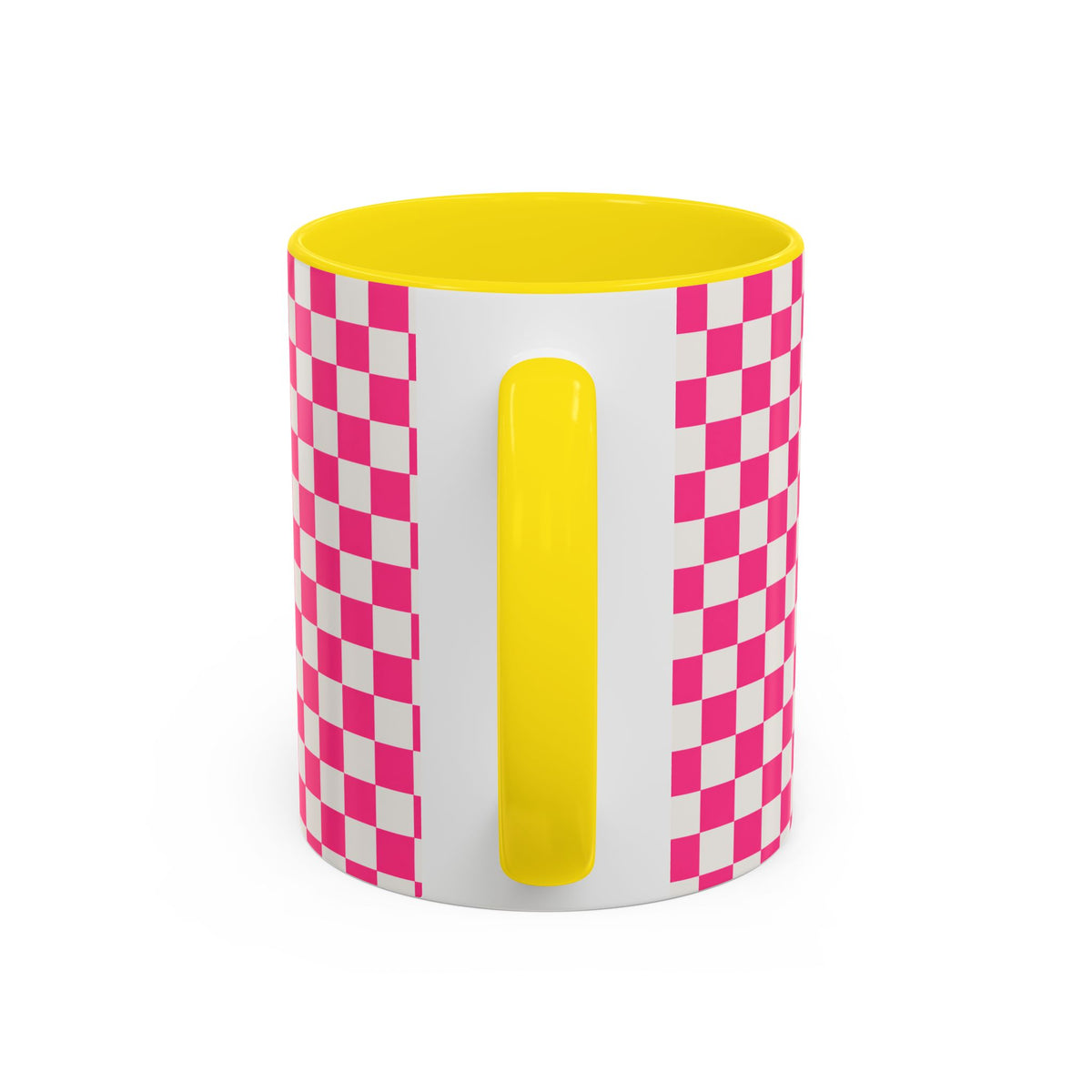 Doxie Girl Pink Checkerboard Mug  Pink Checkerboard Dachshund Accent Mug