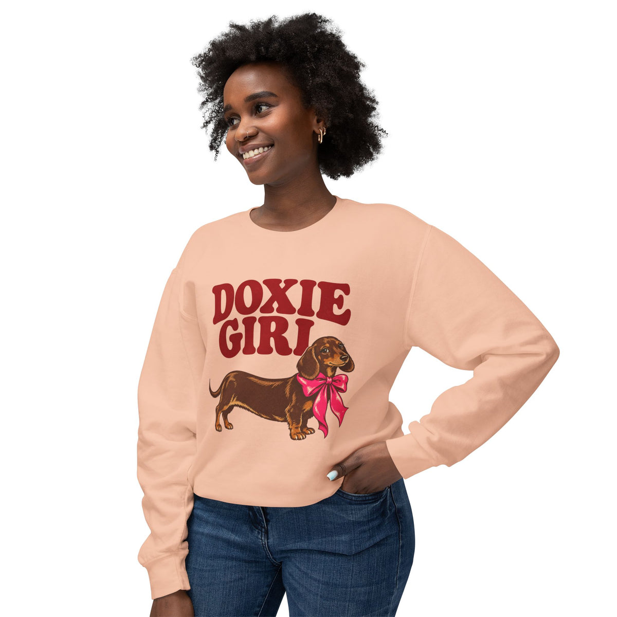 Doxie Girl Retro Crewneck Sweatshirt