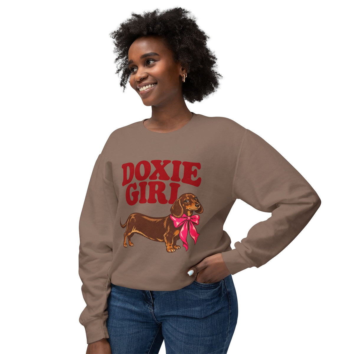 Doxie Girl Retro Crewneck Sweatshirt