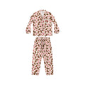 Satin Women’s Pajama Set — Pink Chocolate Cookie Pattern
