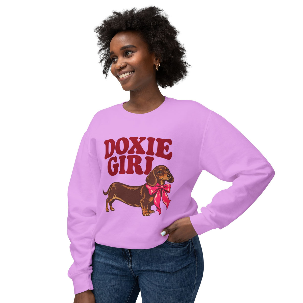 Doxie Girl Retro Crewneck Sweatshirt