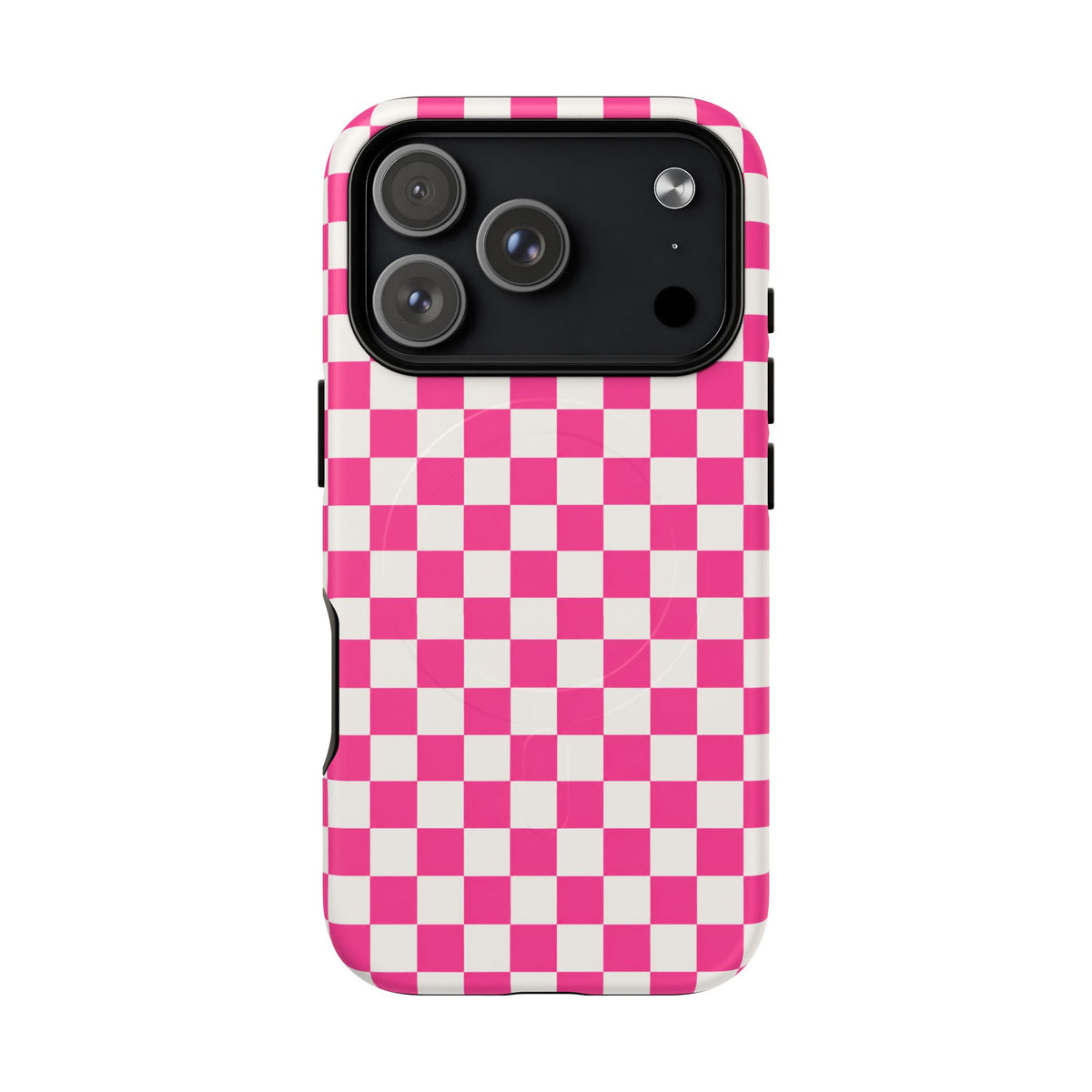 Pink Checkerboard Tough Magnetic Phone Case