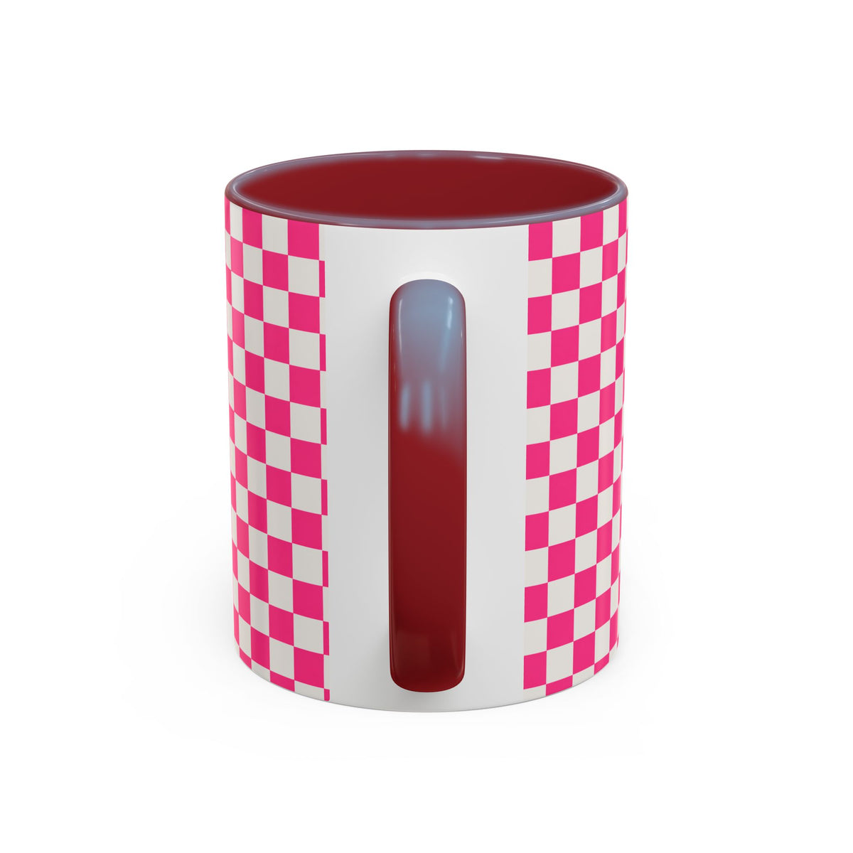 Doxie Girl Pink Checkerboard Mug  Pink Checkerboard Dachshund Accent Mug