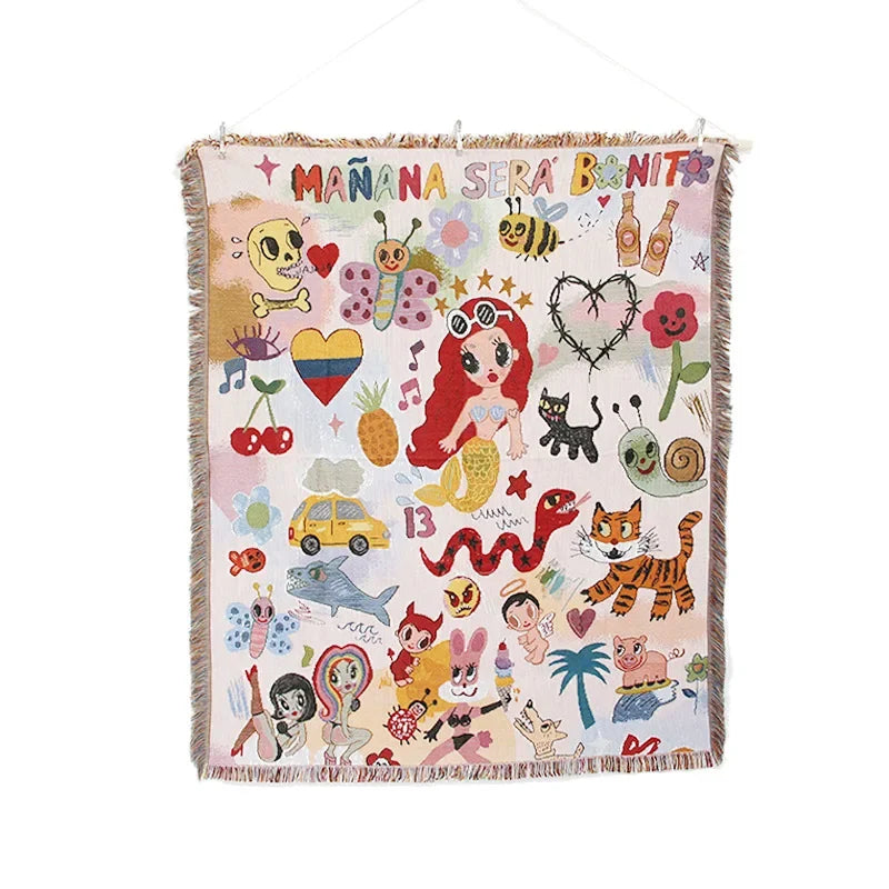 Pink Leopard Throw Blanket Home Decorative Bed Cover Nap Sofa Blanket Camping Bedspread Aesthetics Tapestry Picnic Tablecloth