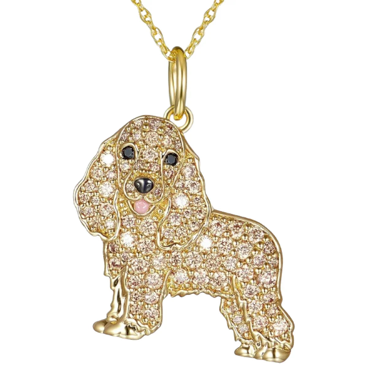 1Pc Cute Dachshund Pendant Necklace Exquisite Women's Shining Rhinestone Pet Puppy Jewelry Accessories Dog Lovers Holiday Gift