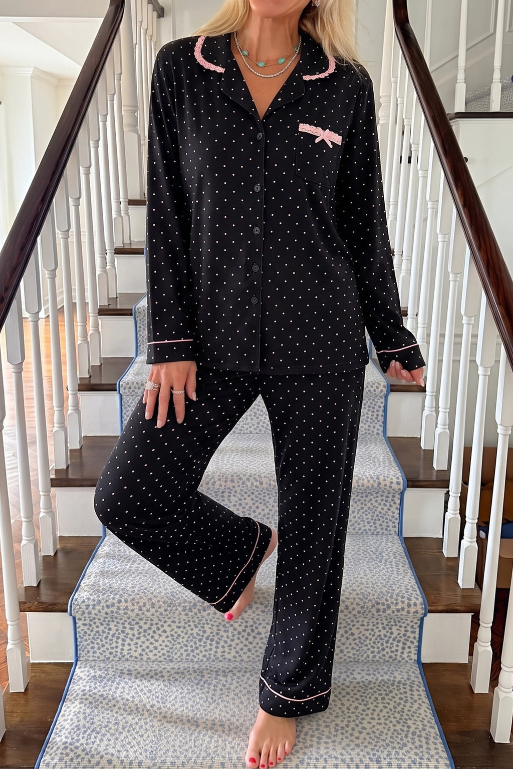 Polka After Dark Pj Set